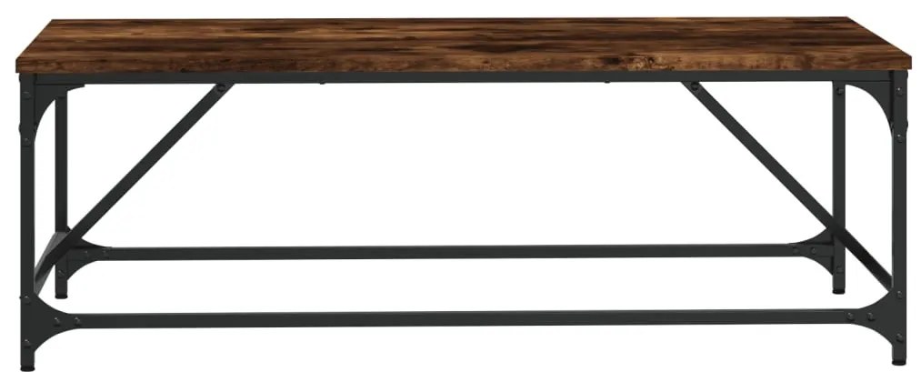 Füstös tölgy színű szerelt fa dohányzóasztal 100x50x35 cm