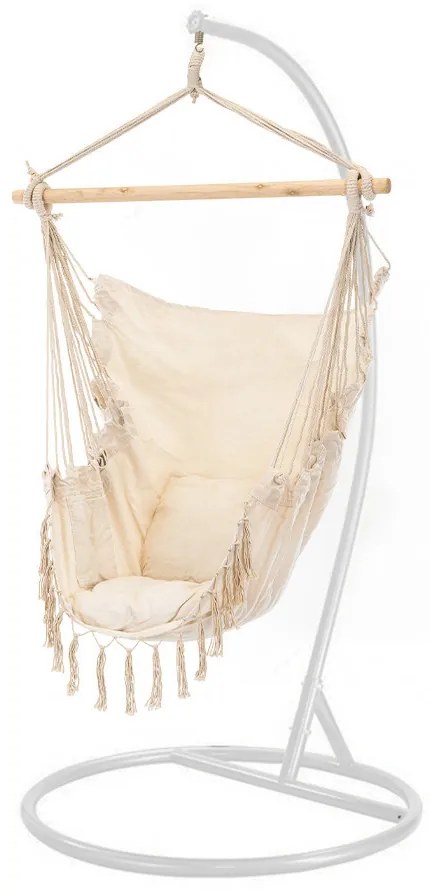 Puerto függőszék állvánnyal bézs-fehér