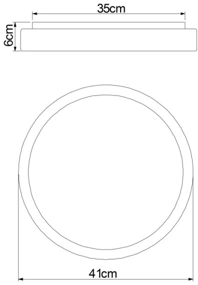 Globo 41586-18 - LED Dimmelhető mennyezeti lámpa SONNY LED/18W/230V + távirányító
