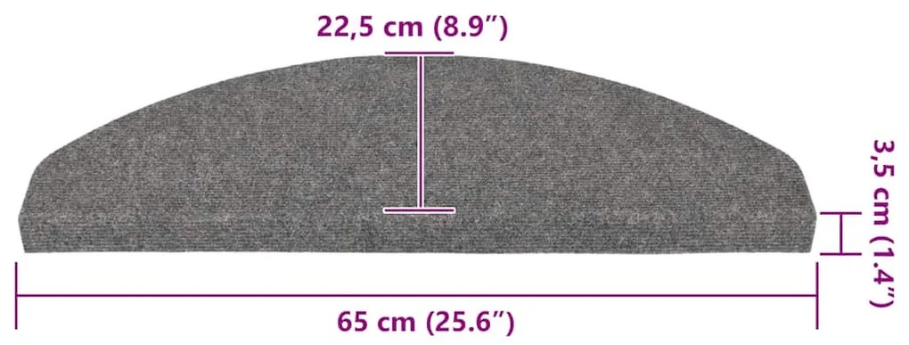 30 db szürke öntapadó lépcsőszőnyeg 65 x 22,5 x 3,5 cm