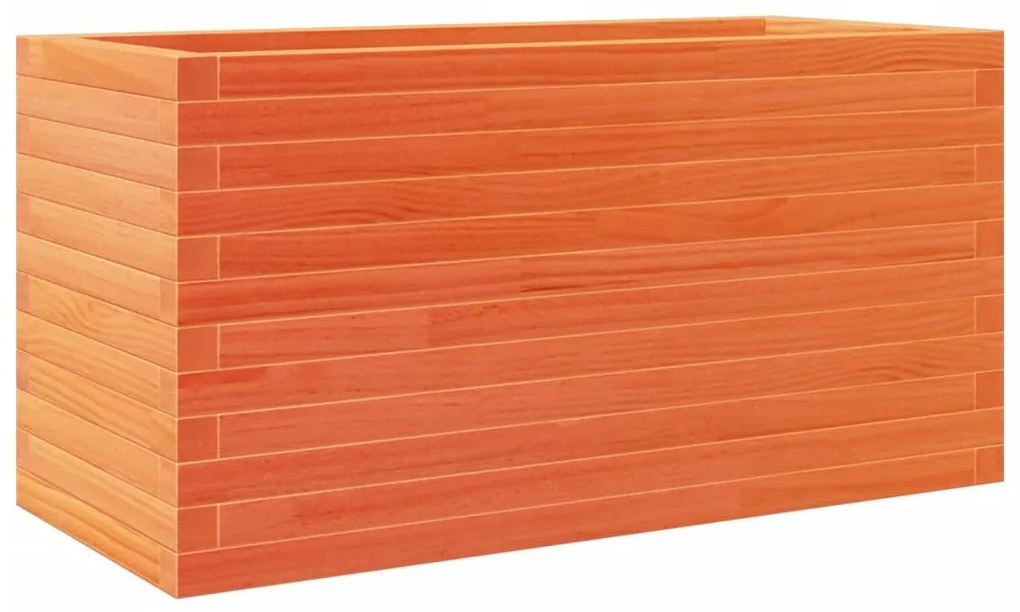 viaszbarna tömör fenyőfa kerti virágtartó 90 x 40 x 45,5 cm