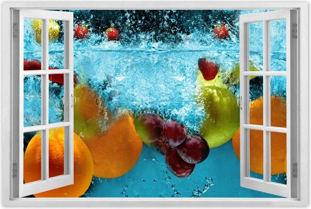 Poszterek 60x40 Gyümölcsök a vízbe esve