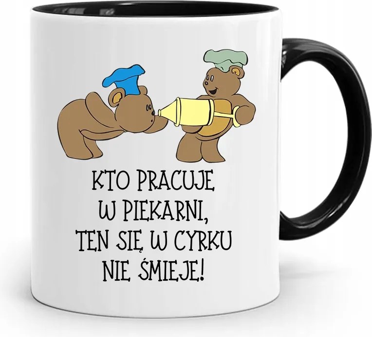 Fekete Bögre Ajándék Péknek Aki fényképes nyomattal Dolgozik