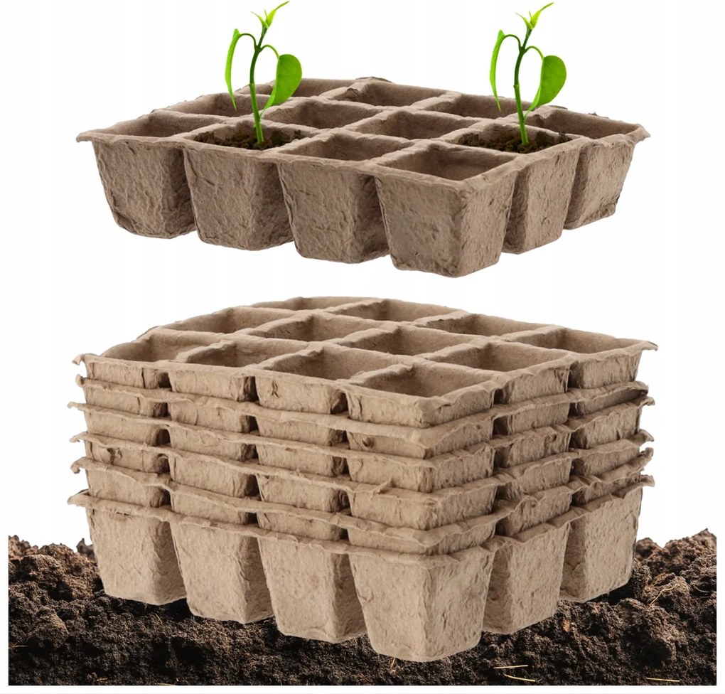 Tőzeg Kaspók Tőzeg Kaspó Paletta 21x17x 4,5cm 6db