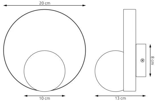 KIDO fali lámpatest 1xG9/8W/230V bézs