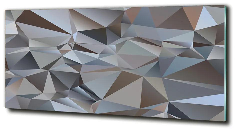 Üvegkép falra Absztrakció háromszögek cz-obglass-125x50-93268877