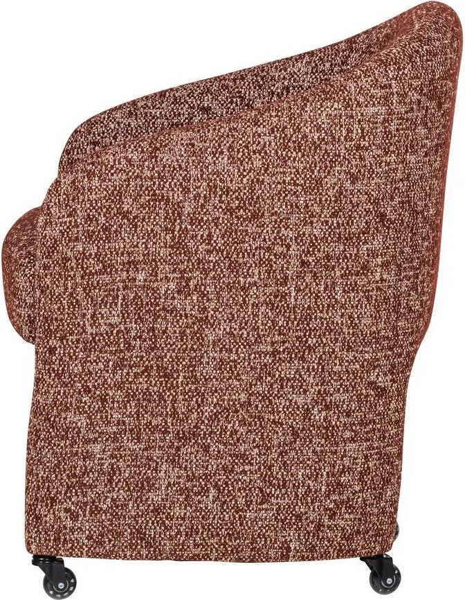 Terrakotta színű kárpitozott irodai szék Cordo – WOOOD