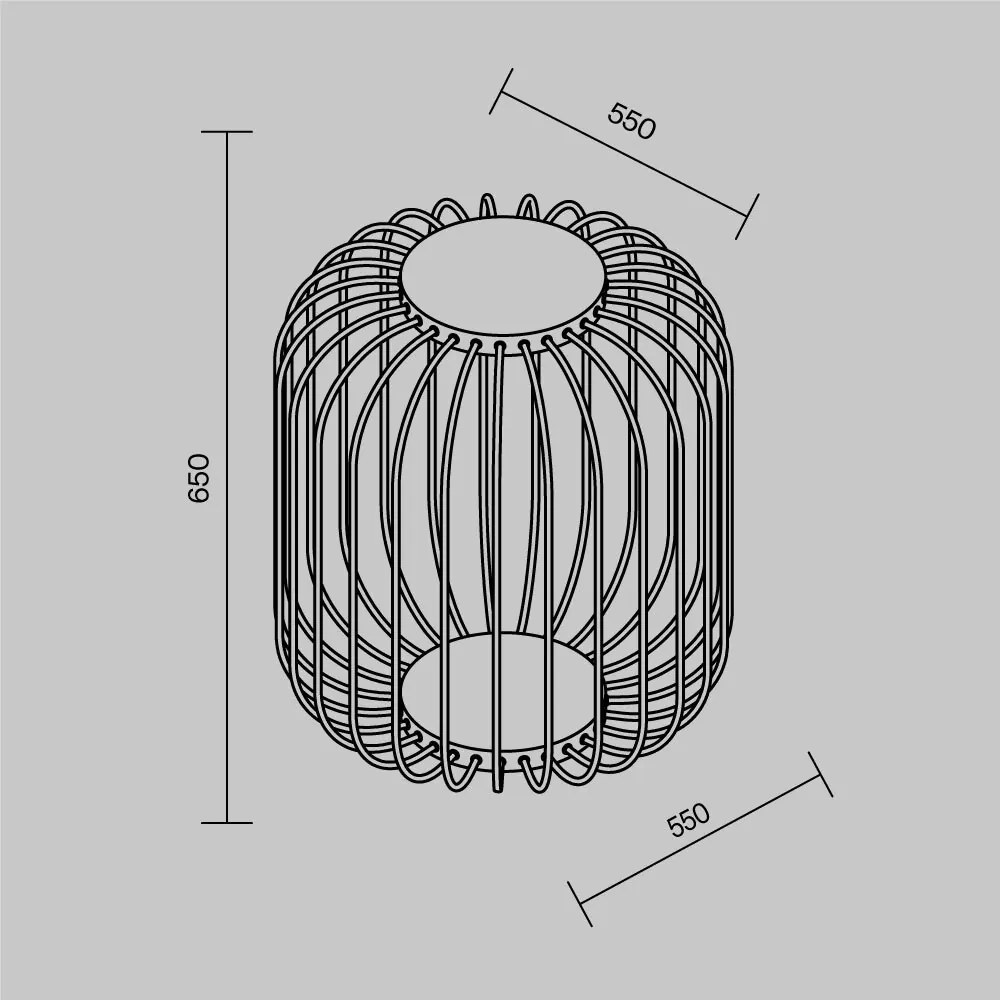 MAYTONI O478FL-L18GF3K WISP Modern Kültéri Állólámpa Szürke LED IP54