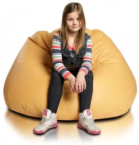 Babzsák labda Maxi ökobőr TiaHome - Narancssárga