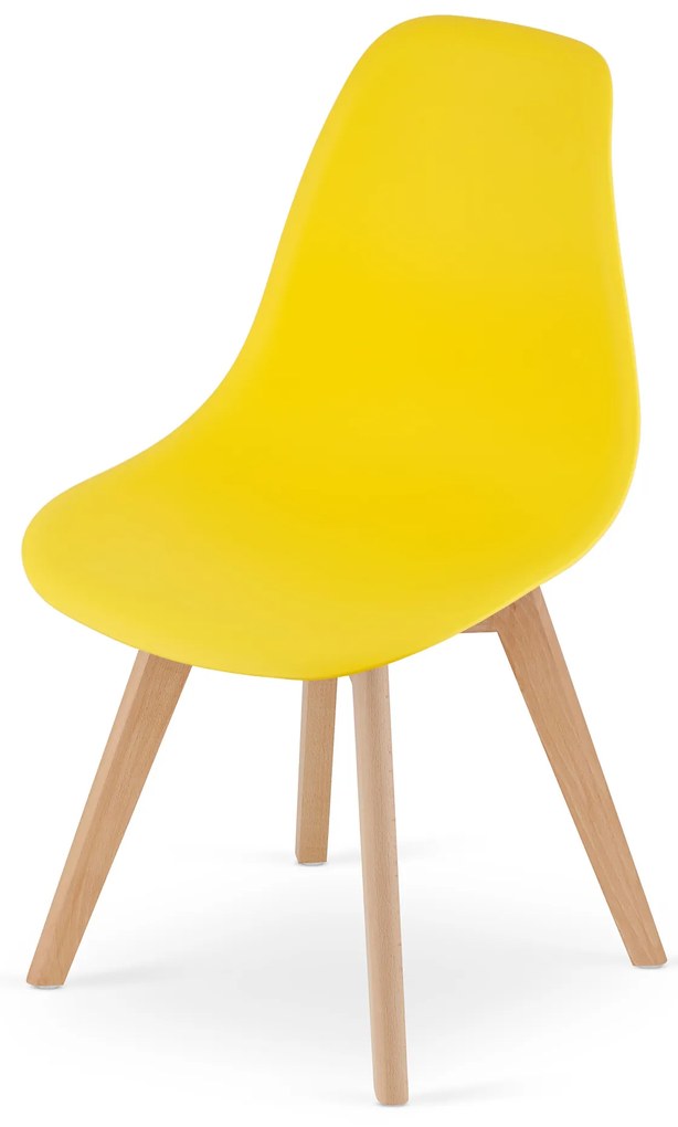 Sárga KITO szék bükkfa lábakkal