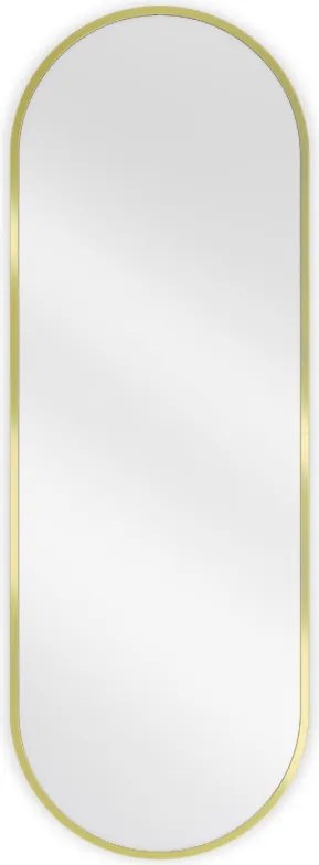Mexen Loft ovális fürdőszobai tükör 100 x 35 cm, arany keret - 9851-100-035-000-50