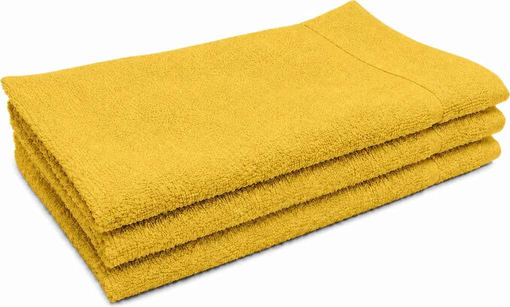Classic sárga kis törölköző 30x50 cm 100% pamut