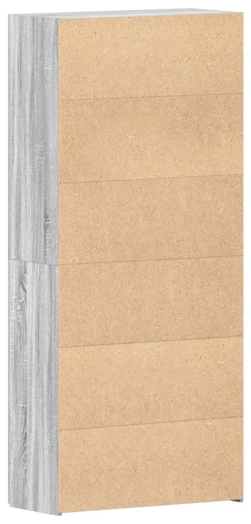 Cipőtároló Szürke Sonoma 80x35,5x180 cm Mérnöki Fa