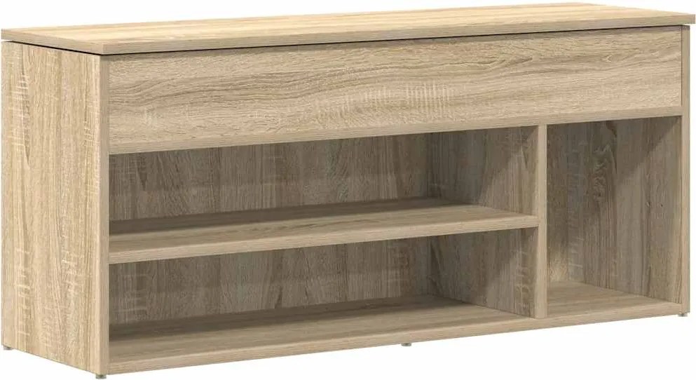 vidaXL sonoma tölgy színű szerelt fa cipőpolc 102x30,5x45 cm
