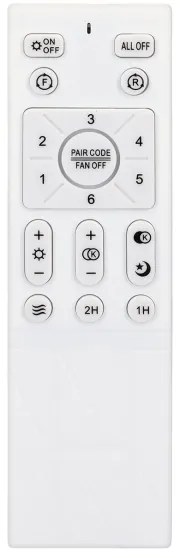 Brilagi - LED állítható mennyezeti ventilátor 30W 230V 3000-6500K fekete + DO