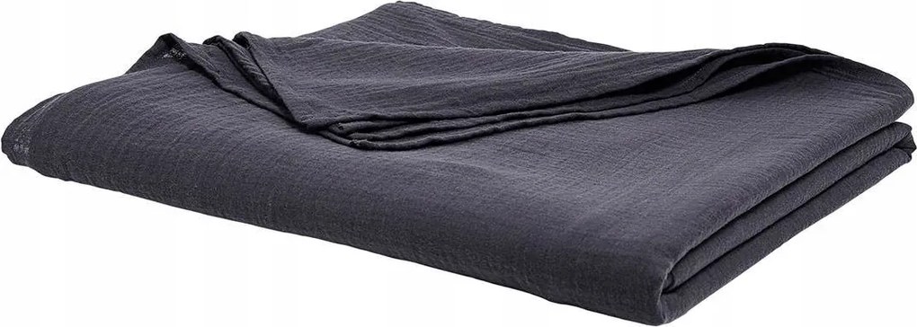 Pamut Ágytakaró 220x240 fekete puha