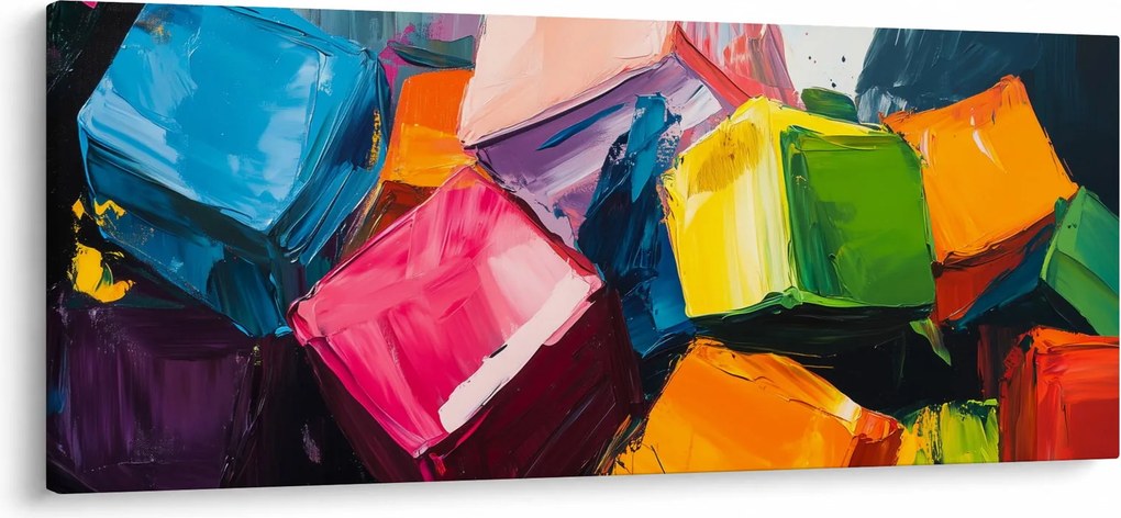 Kép - Színes kockák (120x50 cm)