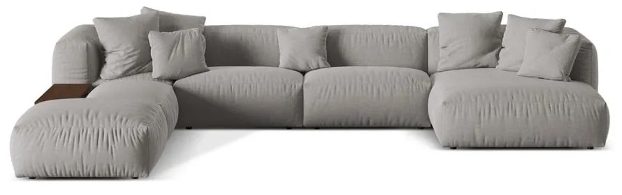 Világosszürke moduláris sarokkanapé (bal oldali-U alakú) Martina – Micadoni Home