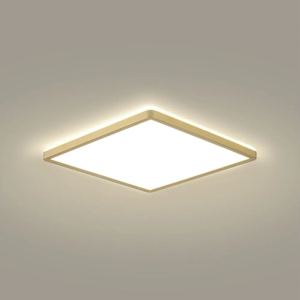 Brilagi - LED fürdőszobai lámpatest ultravékony LED/24W/230V 42x42 cm aranyszínű IP54