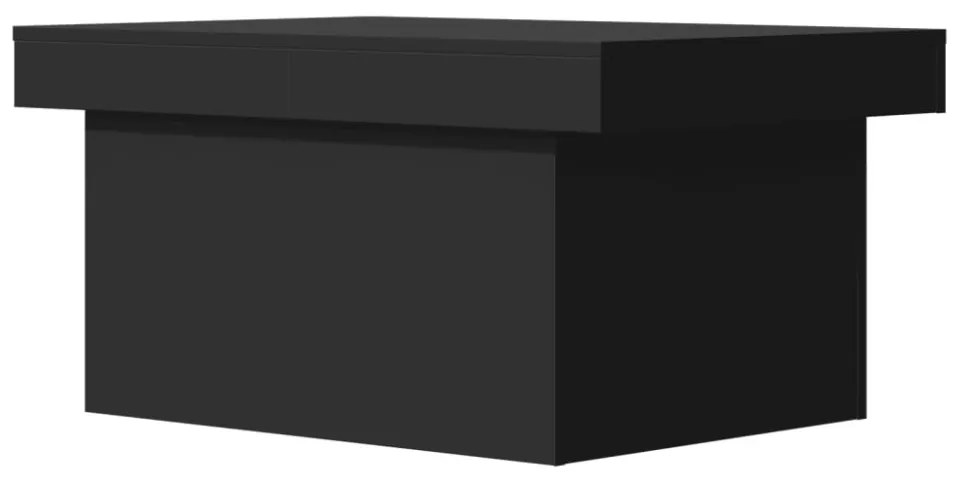 fekete szerelt fa dohányzóasztal 80 x 55 x 40 cm