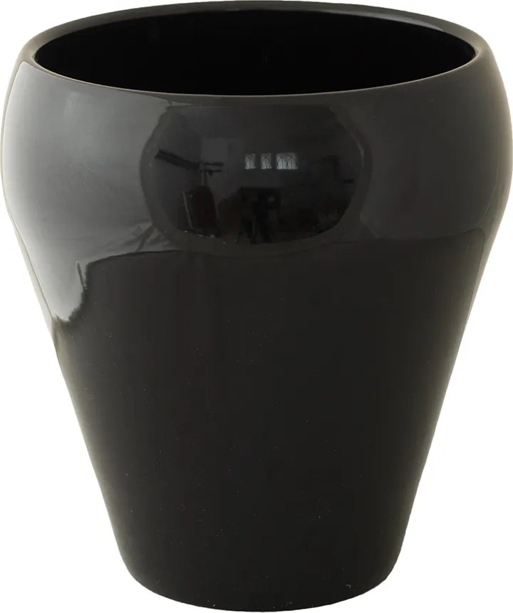 Virágtartó fedél Bella fekete fényes átm. 20cm