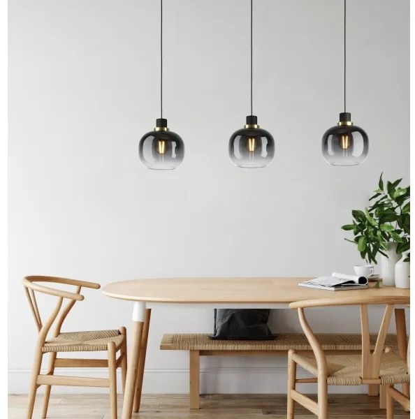 Eglo 99617 - Csillár zsinóron OILELLA 3xE27/40W/230V szürke