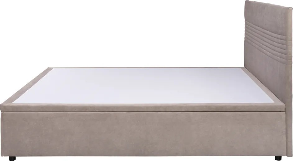 Ágy tárhellyel, 160x200, bézs, RUNOL