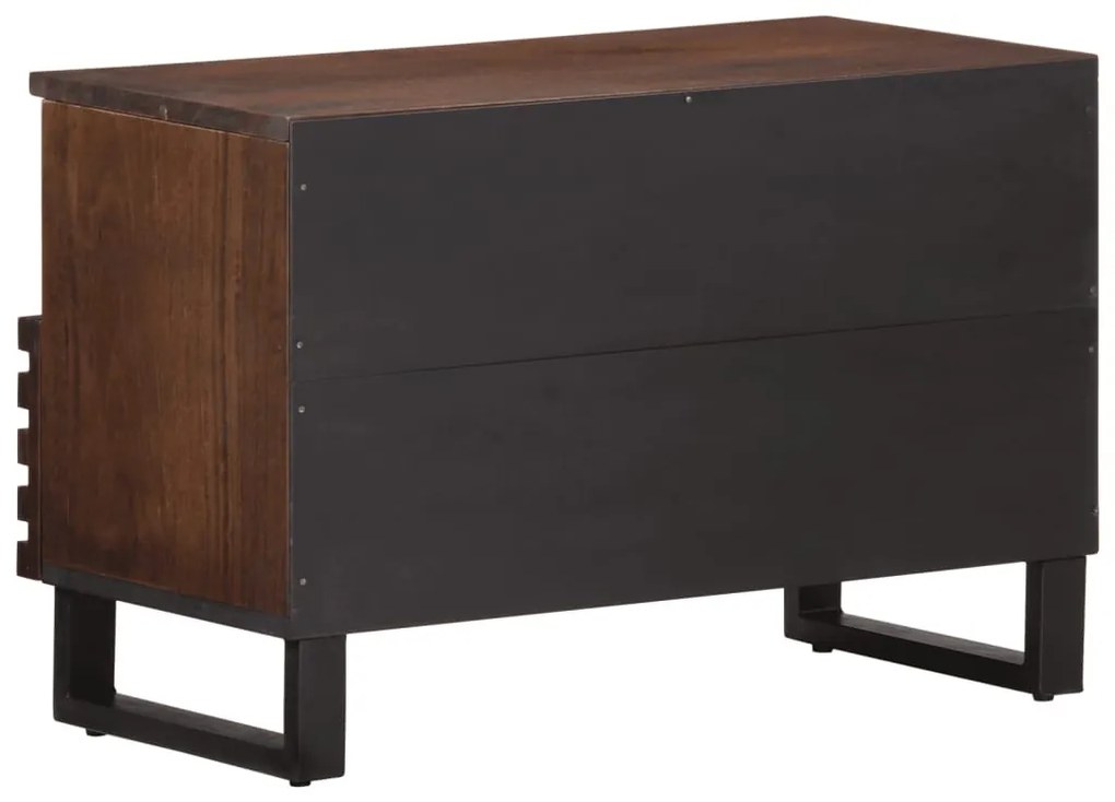 barna tömör mangófa TV-szekrény 70 x 34 x 46 cm