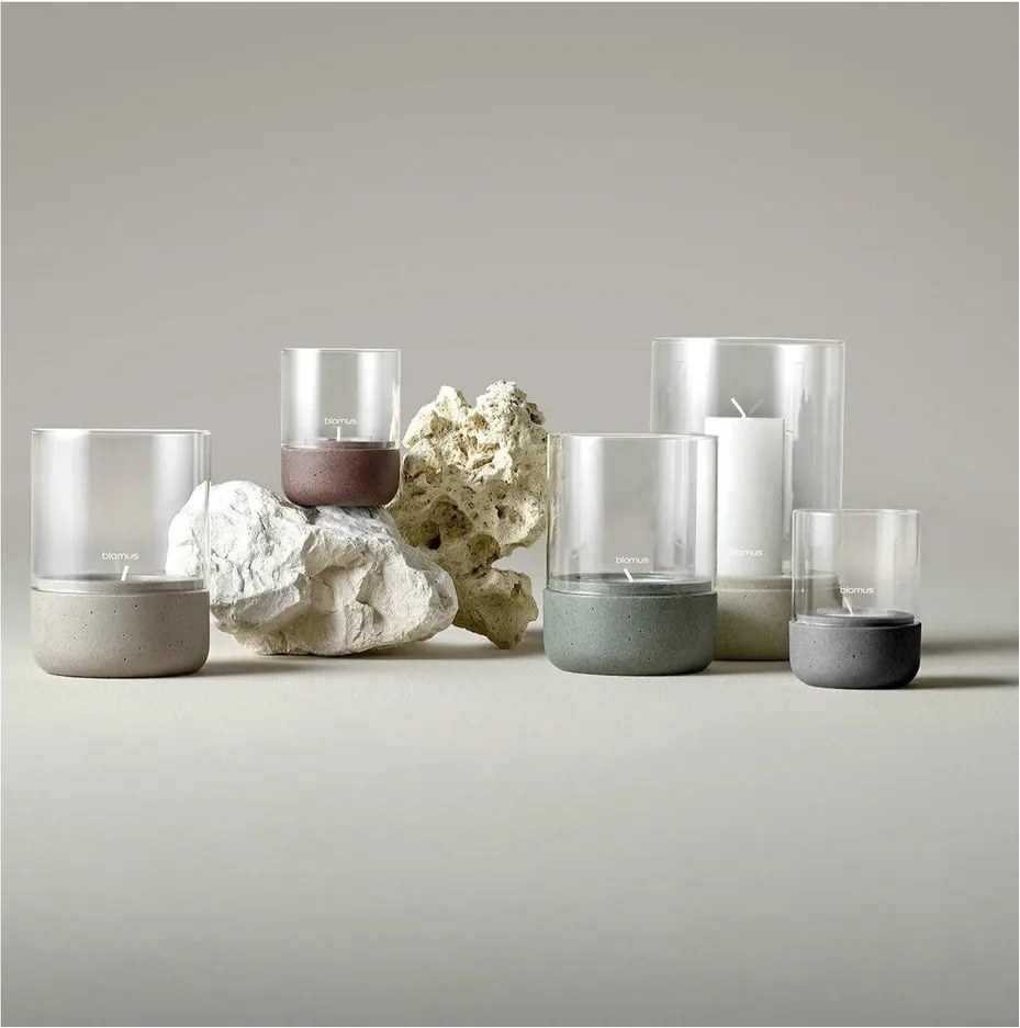 Üveg gyertyatartó készlet teamécseshez 2 db-os Calma – Blomus