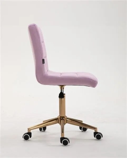 HR7009K Halványlila modern velúr szék arany lábbal