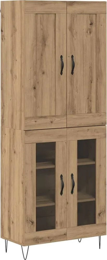 vidaXL Magasfiú Artisan tölgy 69,5 x 34 x 180 cm Faanyag