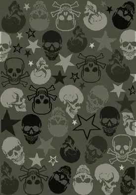 Zsinóros Szőnyeg Metropolis Szürke Koponya 160x230CM