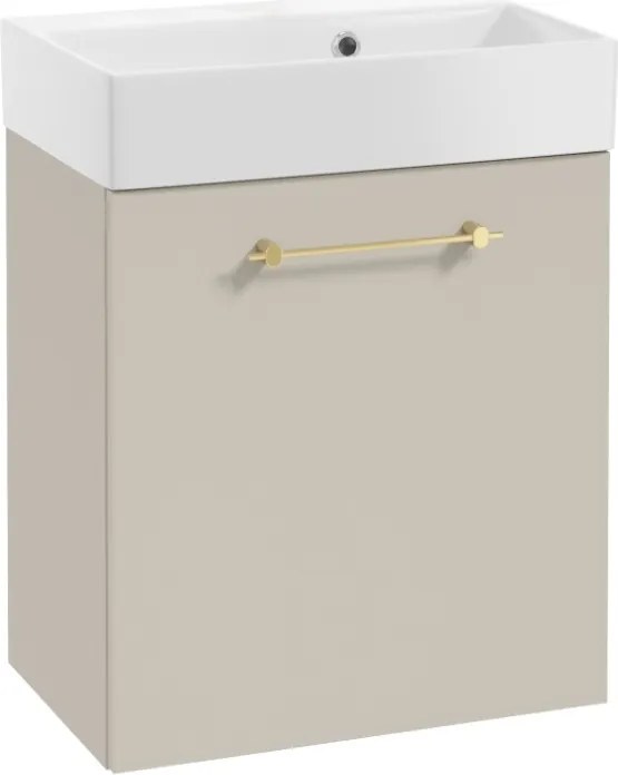 Függő fürdőszoba szekrény mosdóval 60x50cm Kasmír, Összeszerelt