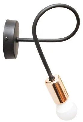 Fali lámpa TUBE 1xE27/15W/230V fekete