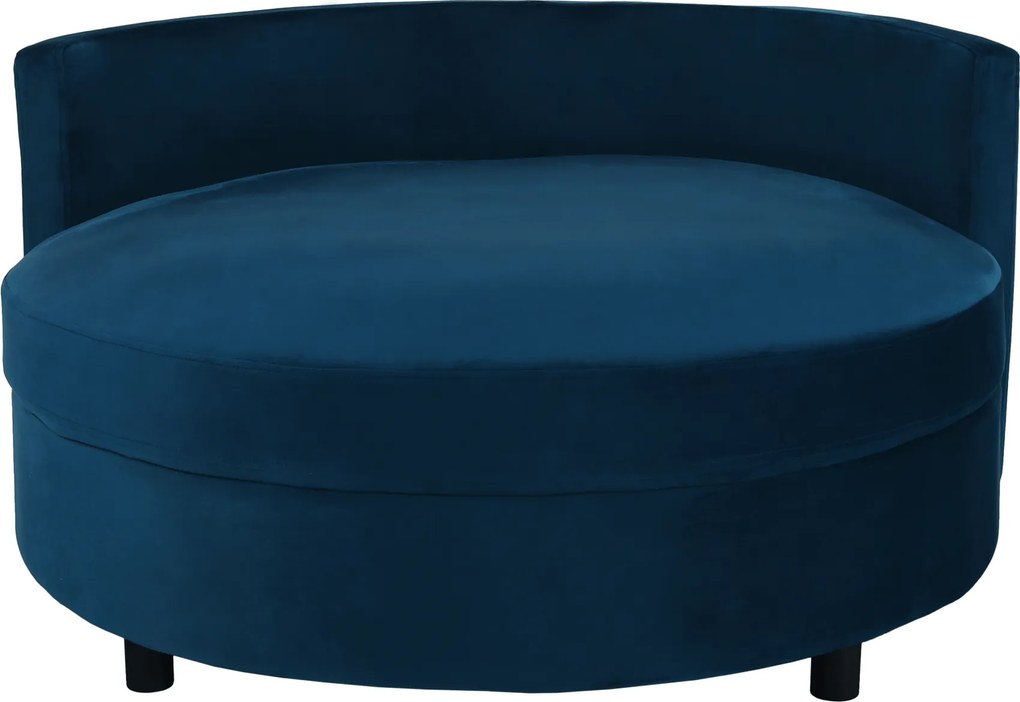 Kerek fotel, Velvet szövet kék, SALOTO