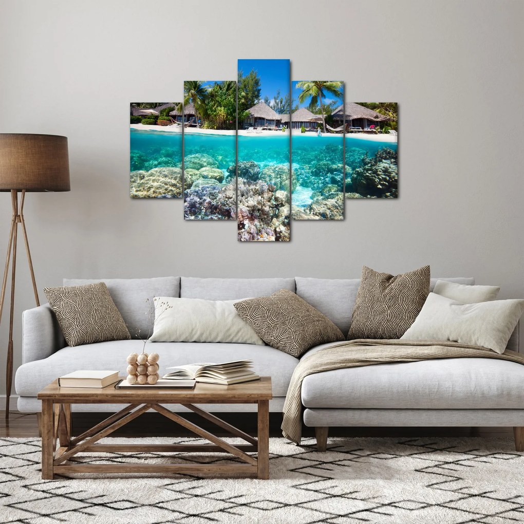 Tengerpart a trópusi szigeten képe (150x105 cm)