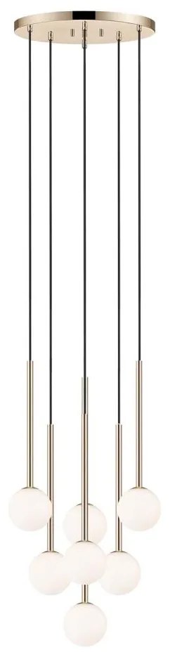 Zuma Line P0574-07F-F7AA - Csillár zsinóron ARCTURUS 7xG9/4W/230V arany