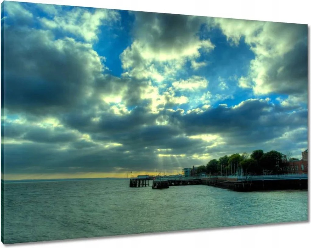 Vászonkép 100x70 Naplemente a tengerparton