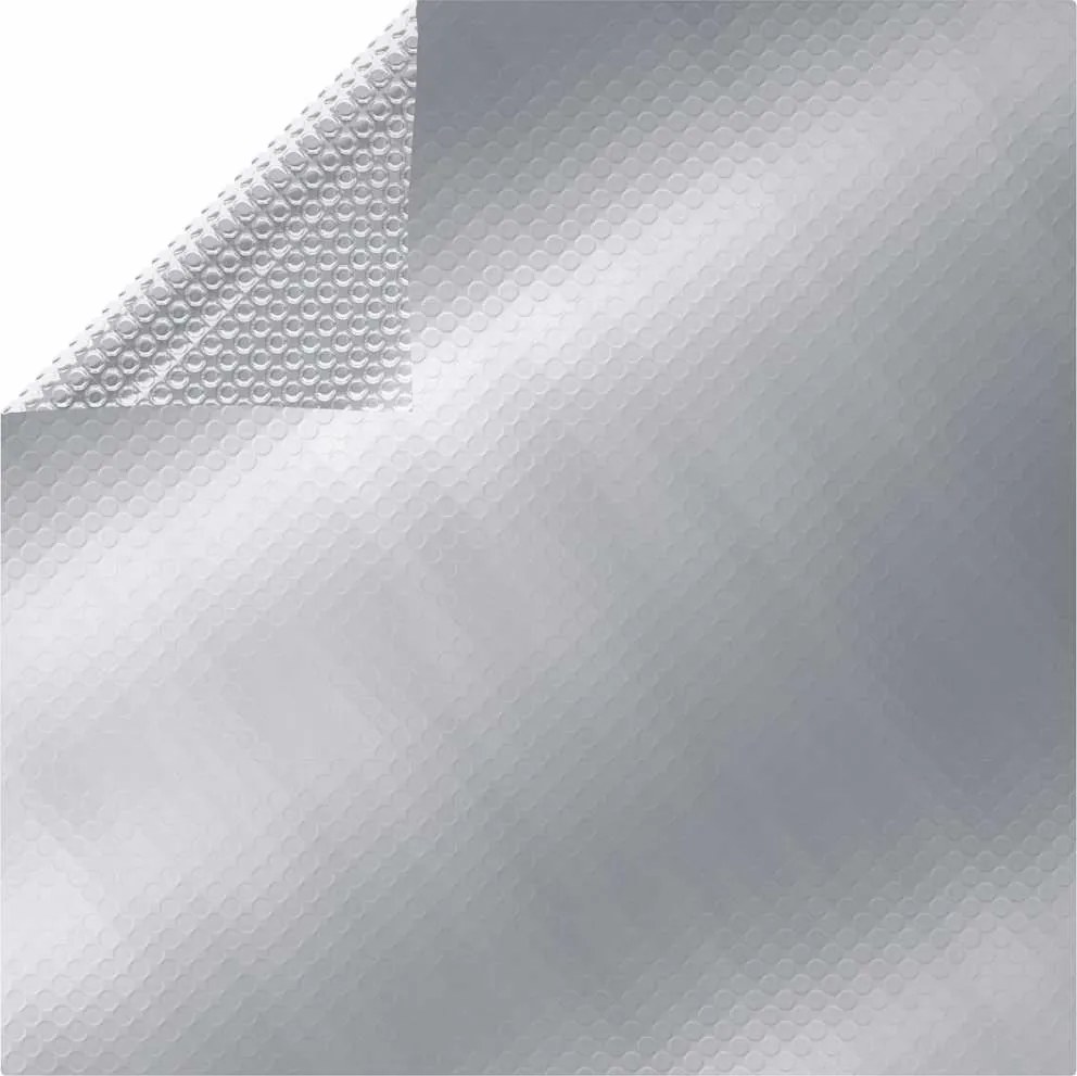 vidaXL ezüstszínű négyszögletes PE medencetakaró 600 x 400 cm