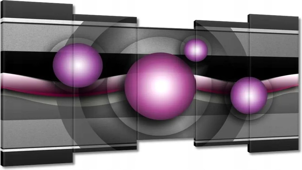 Festmények 150x80 Lila gömbök Absztrakt