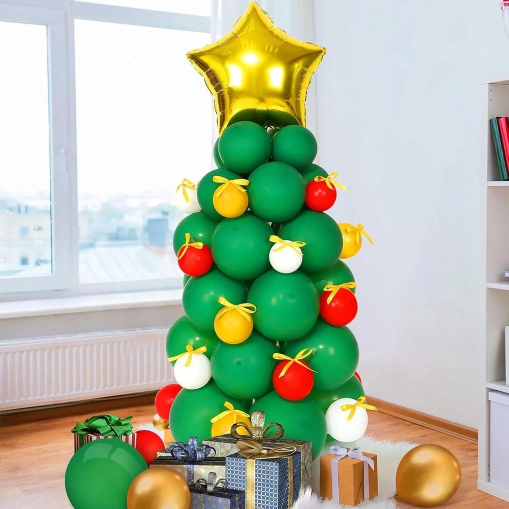 Mesterséges karácsonyfa lufikból Csináld magad Karácsonyi dekoráció 41-es szett