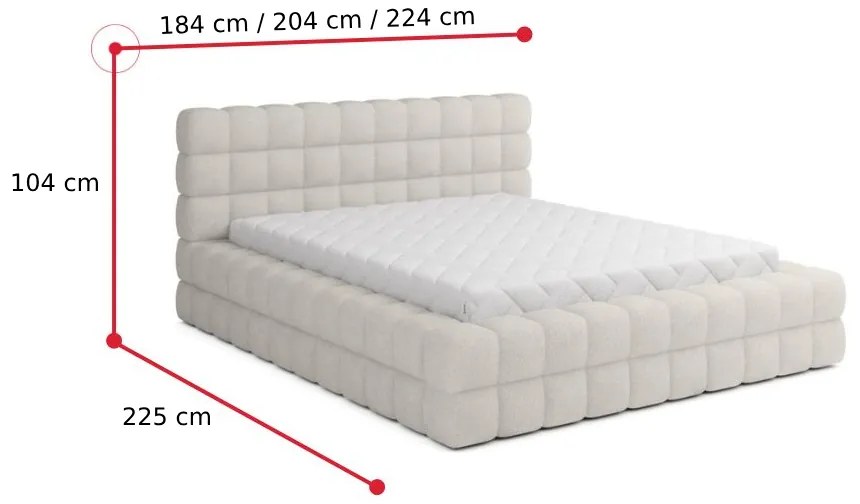 DIZZLEDO ágy, 140x200, amore 20