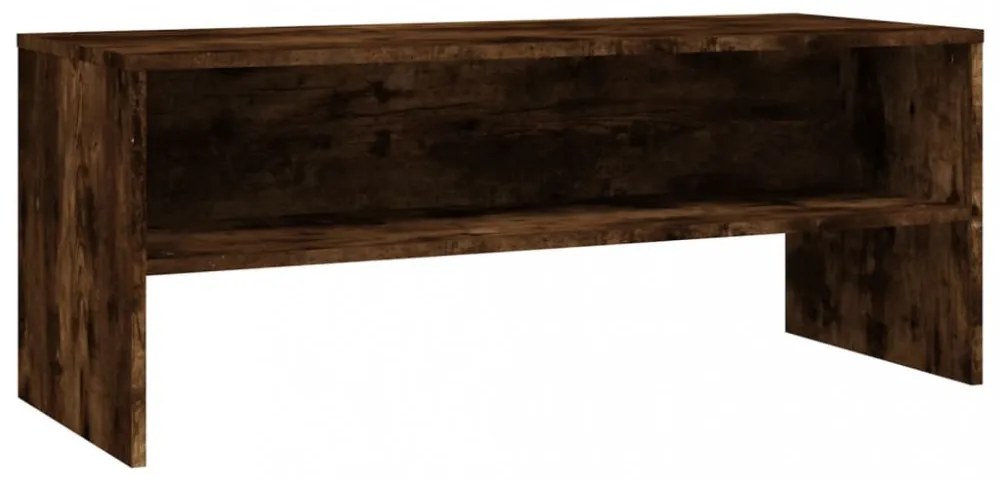 füstös tölgy színű szerelt fa TV-szekrény 100 x 40 x 40 cm
