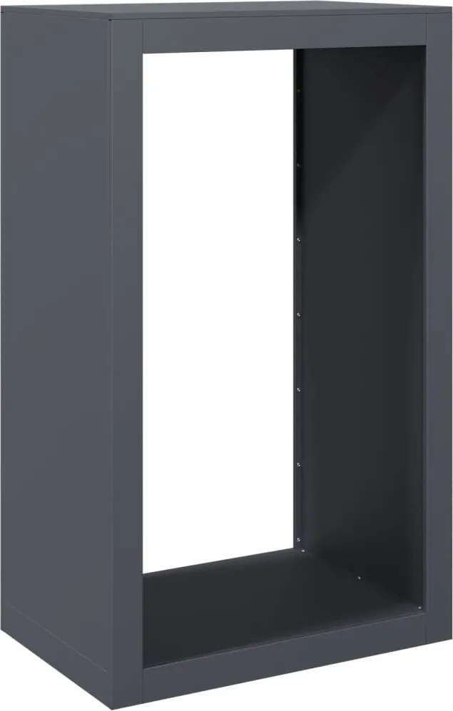 vidaXL antracitszürke acél tűzifatároló 60 x 40 x 100 cm