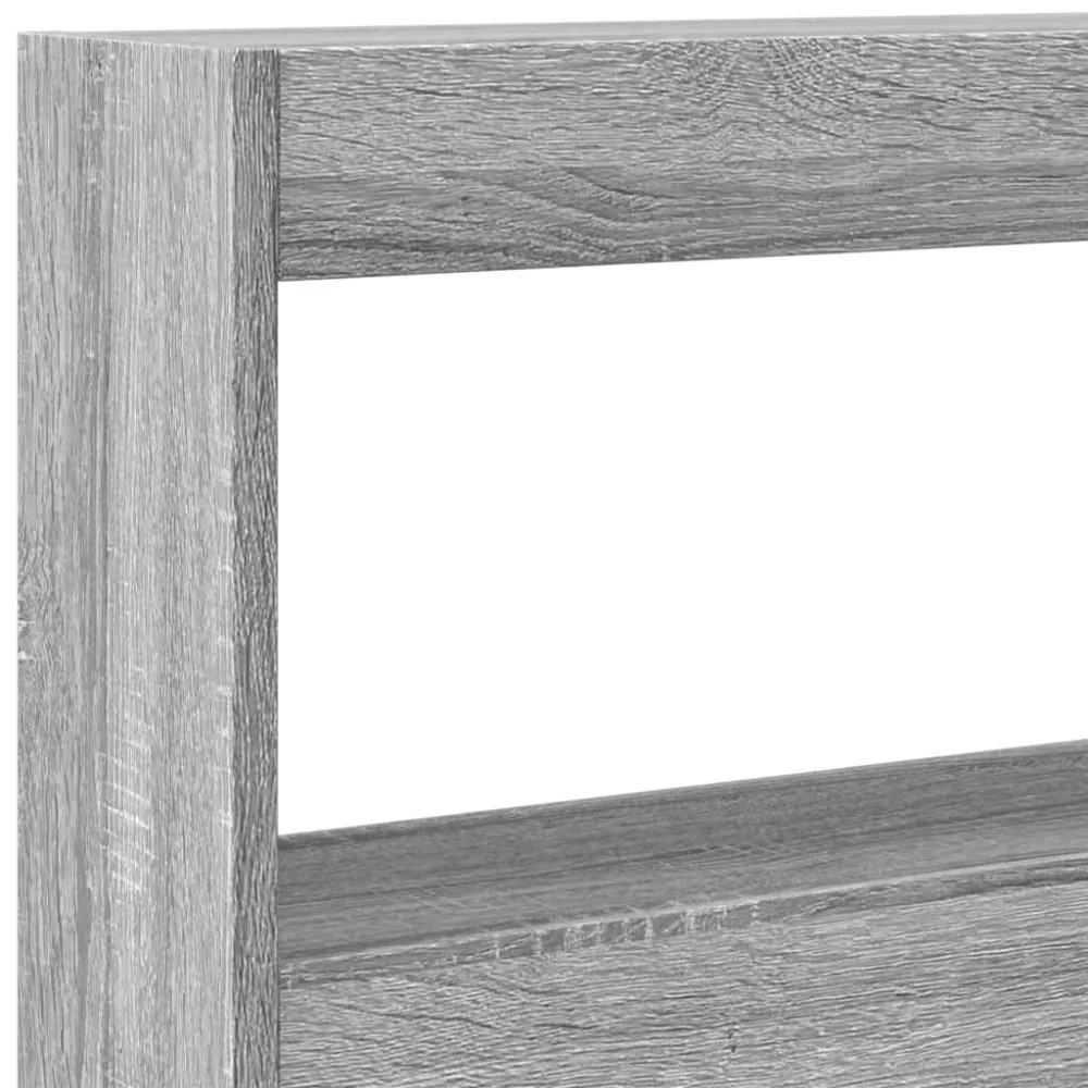 szürke sonoma színű áthidalószekrény LED-ekkel 200 x 17 x 102cm