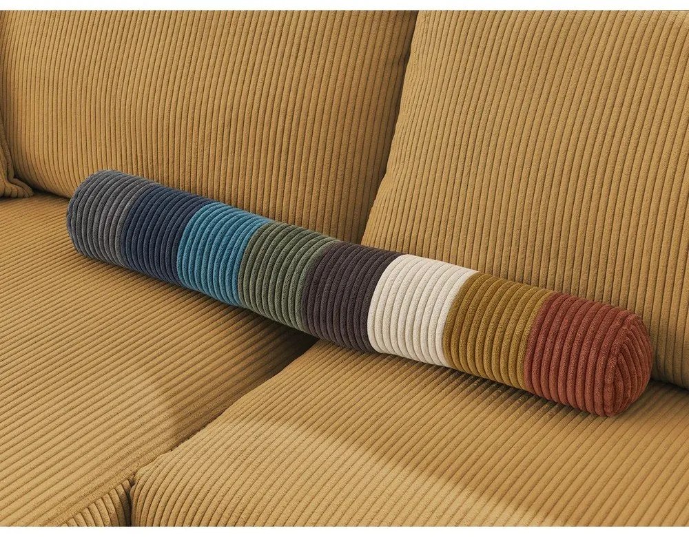 Mustársárga kordbársony kanapé modul (jobb oldali) Nihad modular – Bobochic Paris