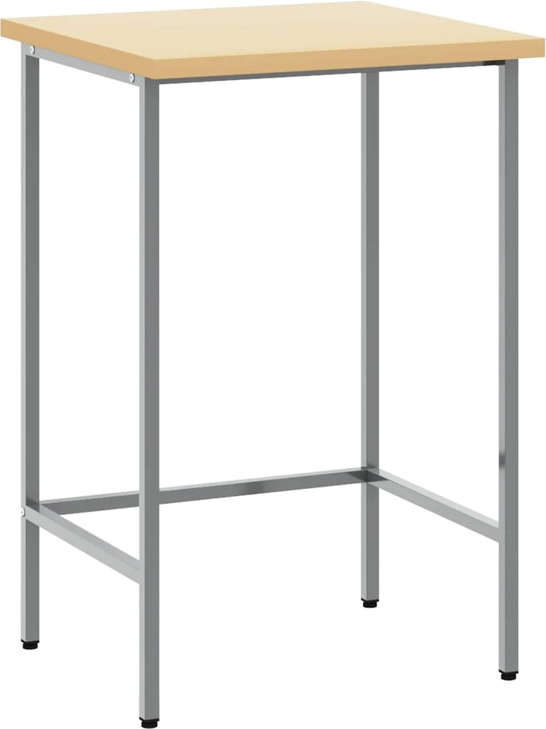 vidaXL Sarokasztal Szürke 55 x 55 x 85 cm Acél és mérnöki fa