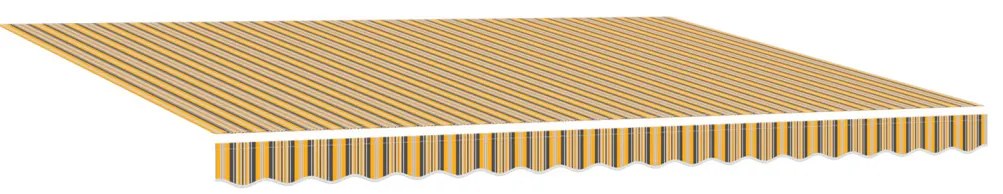 Kézi Behúzható Napellenző Többszínű Csíkos 450x300 cm
