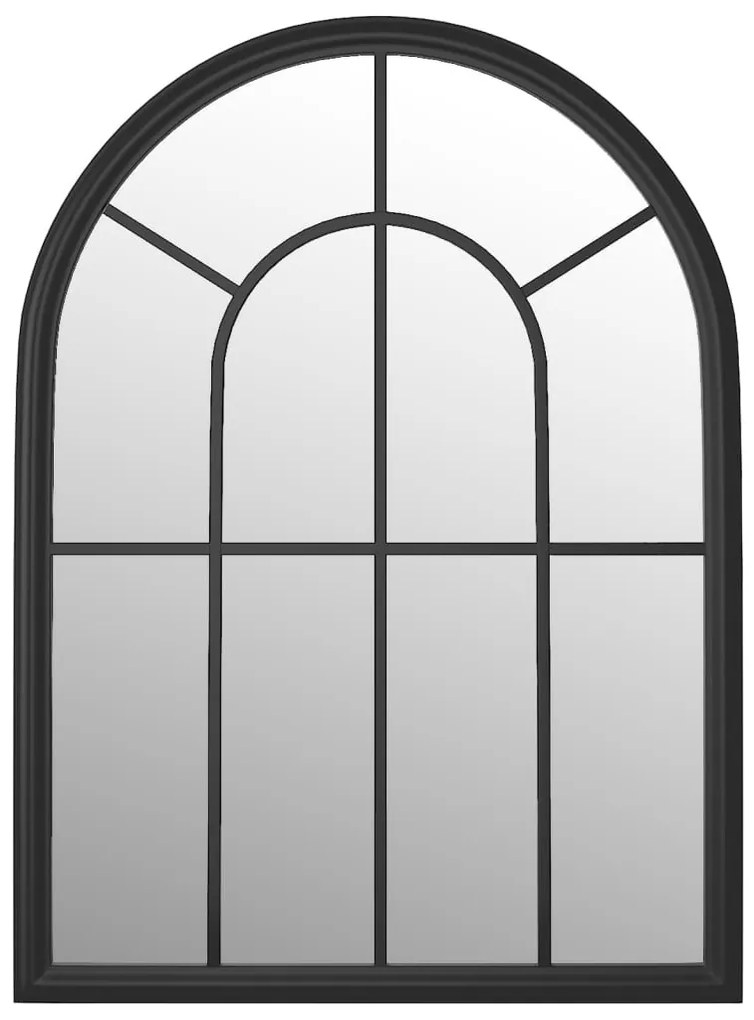 fekete vas tükör beltéri használatra 60 x 45 cm