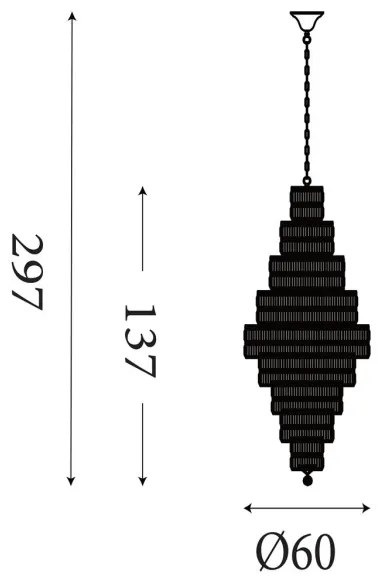 Searchlight 1500-13AB - EMPIRE láncos csillár 13xE14/60W/230V